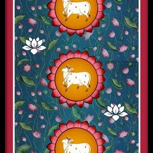 Buy Pichwai Painting in Modern Design Spring Kamal Work IV Online in ...