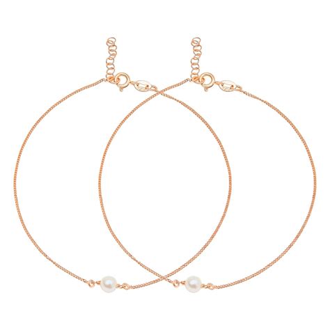 ZAVYA 925 Sterling Silver Freshwater Pearl Rose Gold Plating Solid ...