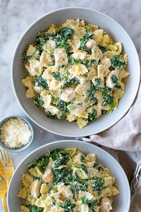 Creamy Chicken Spinach Pasta - The Girl on Bloor