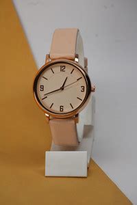 DAQURE High Quality Solid Designer Shine Rosegold Round Dial with Slim ...