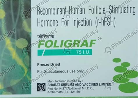 Foligraf 75IU Powder For Injection: Uses, Side-effects, Price, Dosage ...