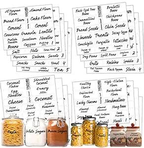 Pantry Labels: 323 Classy Gloss Clear Preprinted Water Resistant ...