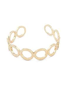 Buy ZAVERI PEARLS Gold Tone Classy Contemporary Cuff Bracelet For Women ...