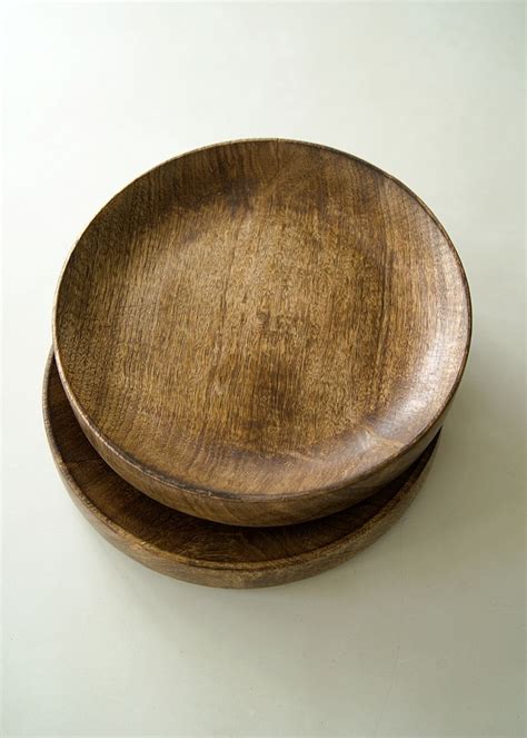 Hohmgrain Round Platter in Single Wood Piece - Buy on Upcycleluxe