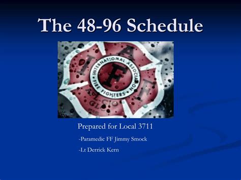 PPT - The 48-96 Schedule PowerPoint Presentation, free download - ID ...