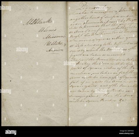 A manuscript copy of T. Pendleton's Practical Geometry book, dated ...