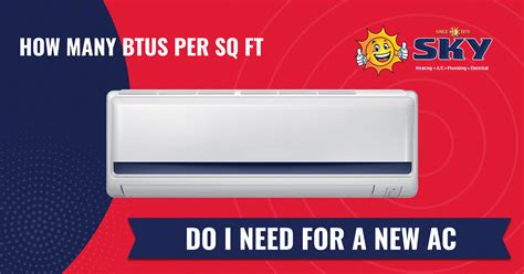 How Many BTUs per Sq. Ft. Do I Need for a New AC? | Sky Heating