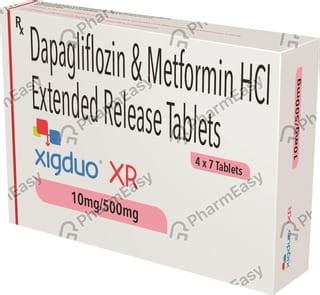 Xigduo Xr 10mg/500mg Strip Of 7 Tablets: Uses, Side Effects, Price ...