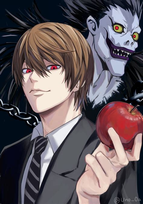yagami light and ryuk (death note) drawn by uno_0a | Danbooru