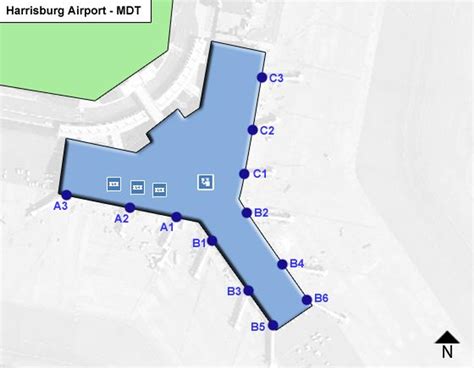 Harrisburg Airport Map | MDT Terminal Guide