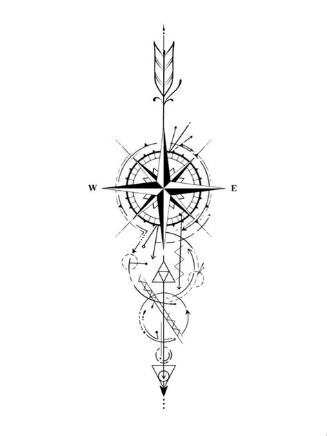 Image result for Simple Compass Arrow Sketch