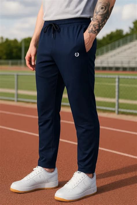 Leebonee Dri-Fit Track Pant Double Cut for Men (Navy Blue) Price in ...