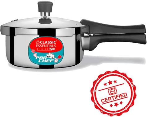 Classic Essentials Prochef 1 Litre Stainless Steel Outer Lid Cooker ...