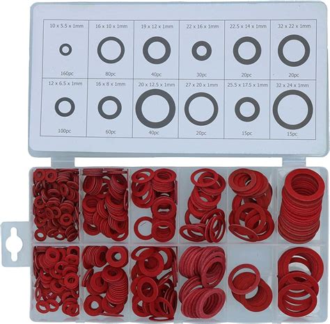 Ukdd 600pc Fibre Washer Set Assorted Fibre Seals Various Sizes ...
