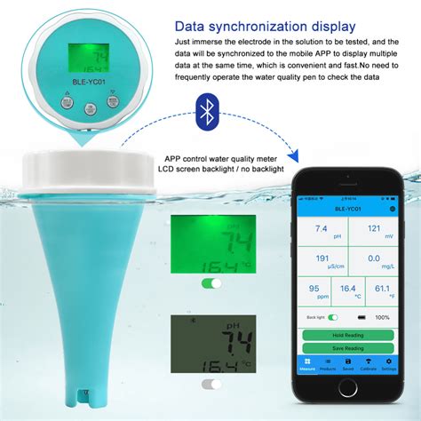 Buy App Bluetooth Swimming Pool Water Quality Monitoring Ph/Ec/Tds/Orp ...