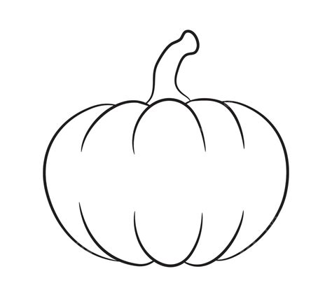 Isolated White Background With Vector Design Of Pumpkin Outline Vector ...