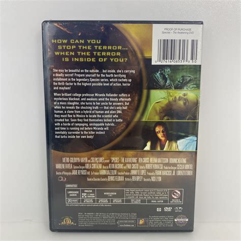 Species: The Awakening (DVD, 2007, Checkpoint Lenticular Sensormatic ...