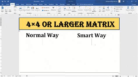 By Using Microsoft Word Write Matrix 的图像结果
