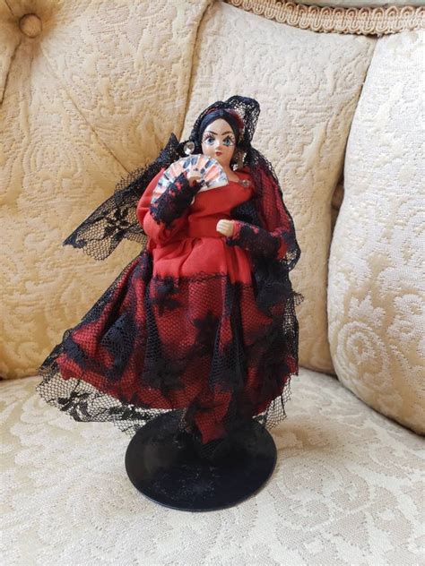 Vintage Spanish Senorita Doll Traditional Flamenco Dancer Doll With ...