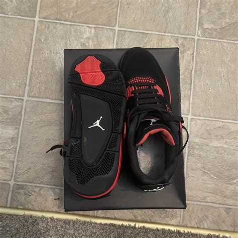 Jordan 4 Red Thunder OG ALL (box and everything) DM... - Depop