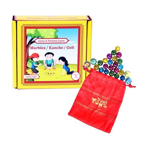 Desi Toys Marble Balls | Set of 24 Marbles | 4 Big Shooter | Kanche ...