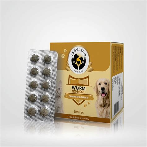 Fur Ball Story Worm No More Deworming Tablets - Pack of 10 Strips (100 ...