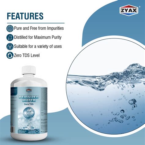 Buy Zyax Deionised Water | Ultra-Pure Zero TDS