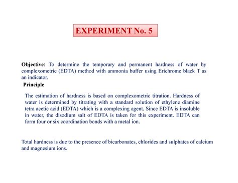 E 5 - useful experiments for chemistry students - EXPERIMENTNo. 5 ...