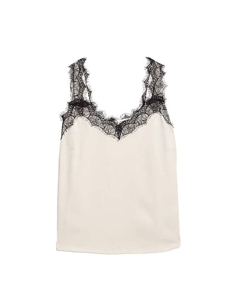 Buy Satin Lace Detail Cami Top at Marks & Spencer