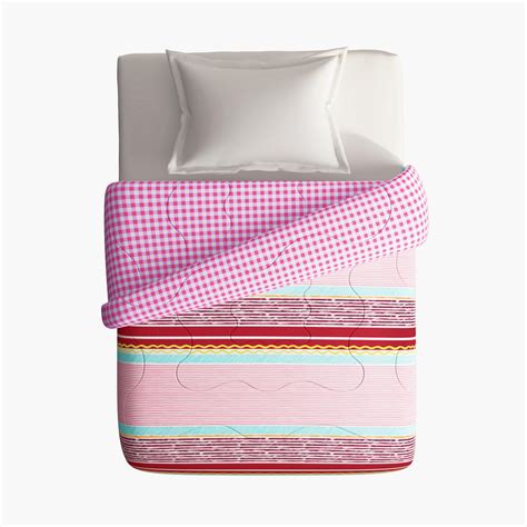Buy PORTICO Cadence Striped Pink Cotton Single Bed Comforter ...