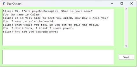Image result for Eliza GUI Script