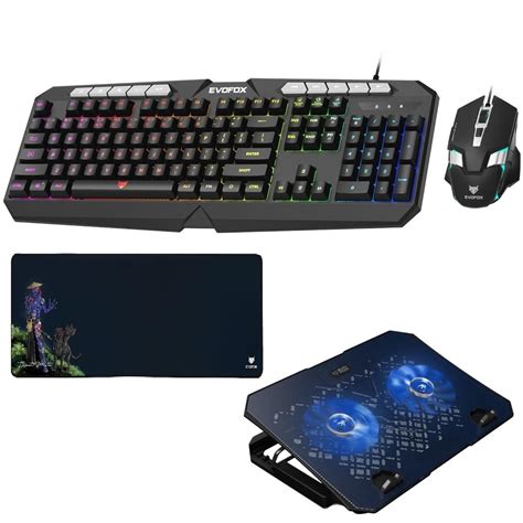 Buy EvoFox Deathray Gaming 4 in 1 Wired Keyboard, Mouse, Desk Pad ...
