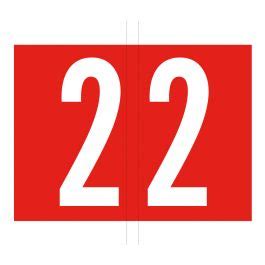 Codetab; roll of 500 x “2”; red