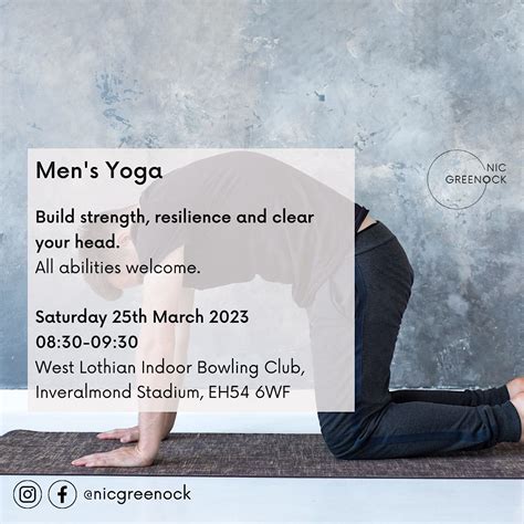 Mens Monthly Yoga Session | March 2023, West Lothian Indoor Bowling ...