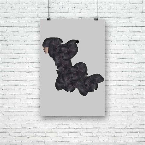 Female Model In Black Headgear D2 Unframed Paper Poster – ArtzFolio.com