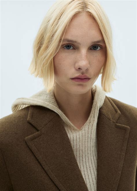 Wool jacket with pockets - Women | MANGO USA