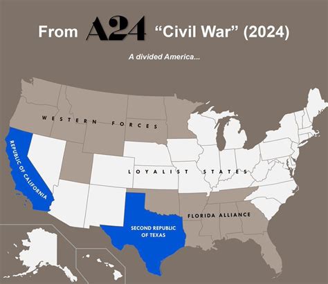 Map of how The Second American Civil War will happened according to the ...