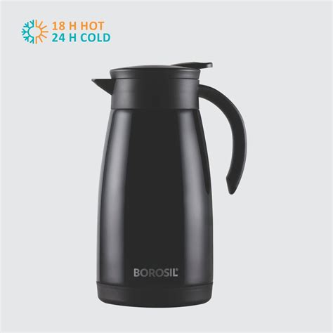 Buy Stainless Steel Vacuum Insulated Tea Pot/Flask, 500ml-Black – MyBorosil