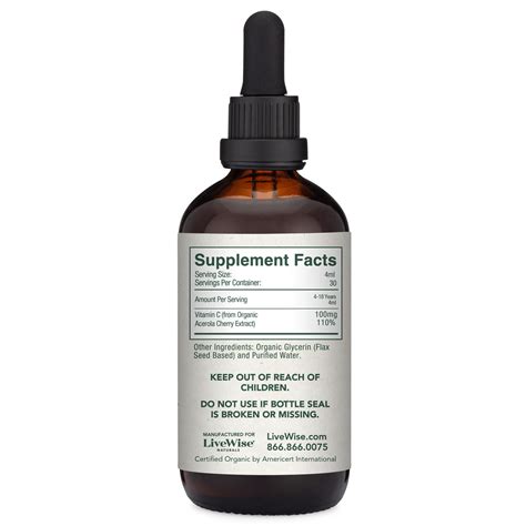 Organic Wholefood Vitamin C Drops for Kids – Immune Support & Antioxid ...