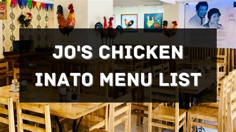 Jo's Chicken Inato Menu Prices Philippines 2026 [Updated] — All About ...