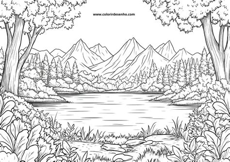Landscape Coloring Pages 的图像结果