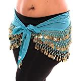 Buy VRITRAZ Women's Chiffon Belly Dance Hip Scarf Waistband Belt Skirt ...