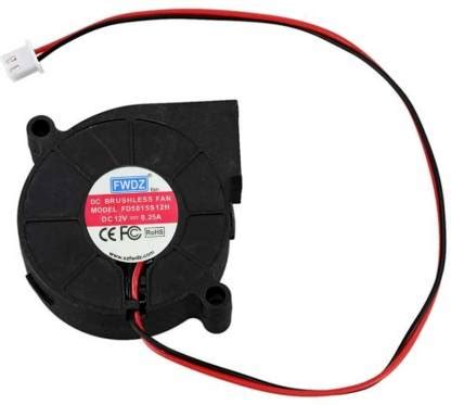 GLAMSiYA Cooling Blower Fan DC 5015 12V -.25A 50 x 50 x 15mm | 2 Pin ...