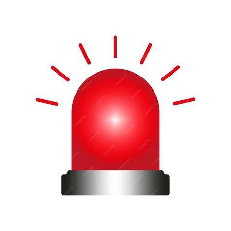 Premium Vector | Red flashing light. Emergency symbol. Police flasher ...