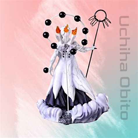Na-ruto | Uchiha Obito White Ten Tail Force With Weapon Action Figure
