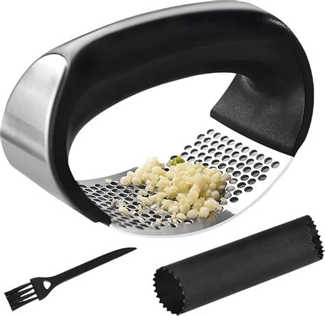 Amazon.com: Garlic Press Rocker - Stainless Steel Garlic Mincer Garlic ...