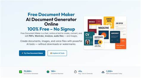 Free Document Maker – Create, Convert & Edit Docs, PDF, Invoice - App ...