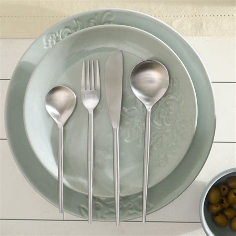 Buy Aura silver cutlery set of four Online - Ellementry – ellementry