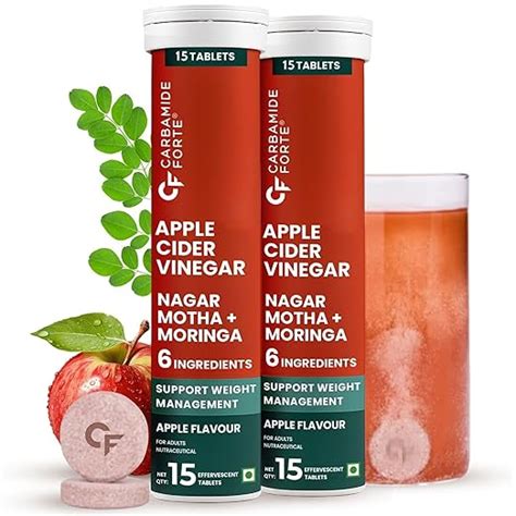 Carbamide Forte ACV Apple Cider Vinegar Tablets | ACV Moringa for ...
