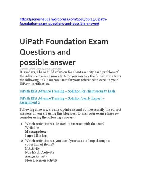 UiPath Advanced Certification Questions 的图像结果